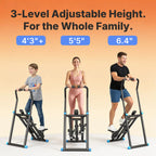 Stable 330LBS Stair Stepper with Handlebar, Adjustable Pedal Vertical Climber Home Cardio Machine