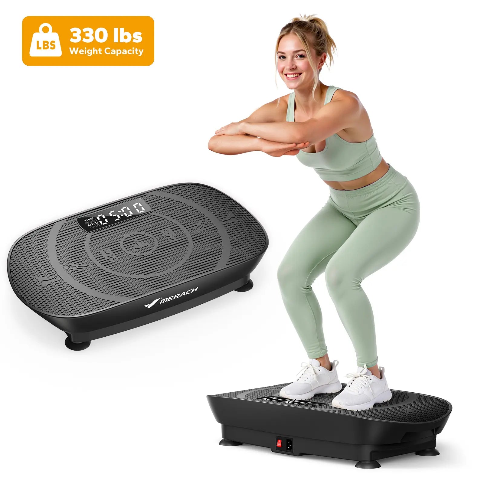 Compact Slim Vibration Plate for Lymphatic Drainage, Full Body Home Workout Machine