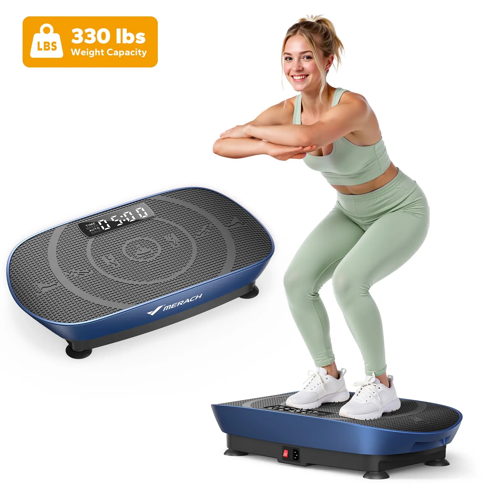Compact Slim Vibration Plate for Lymphatic Drainage, Full Body Home Workout Machine