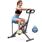 2-in-1 Squat Row Trainer with LCD, Adjustable Resistance Leg Glute Workout Machine for Women