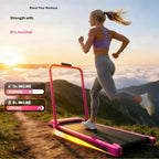 Quiet Foldable Incline Treadmill 265LBS, Shock Absorb Walking Pad with Remote & Wheels for Home