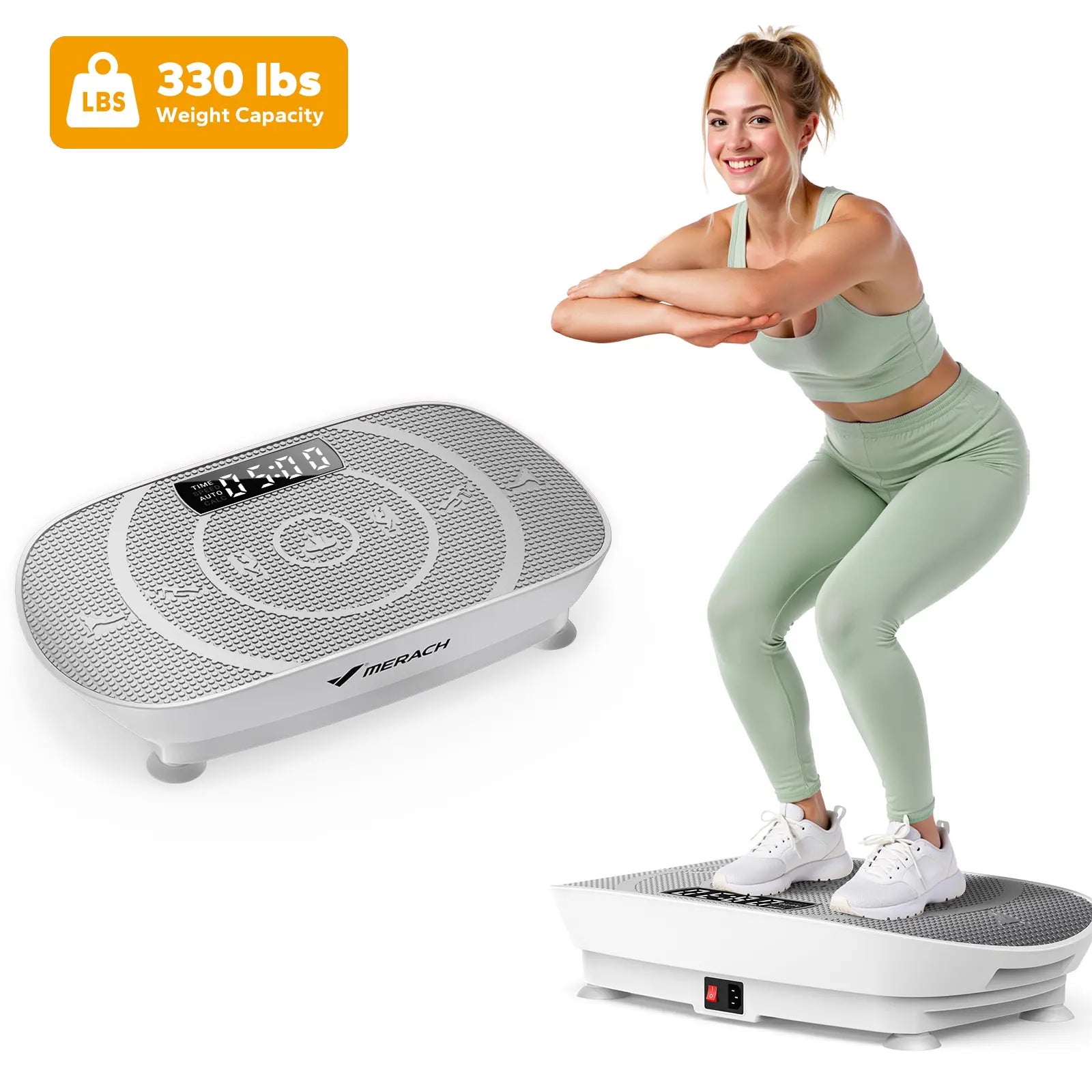 Compact Slim Vibration Plate for Lymphatic Drainage, Full Body Home Workout Machine