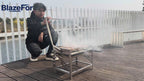 Adjustable Charcoal Rotating Grill, 360° BBQ Grill with Heat Control